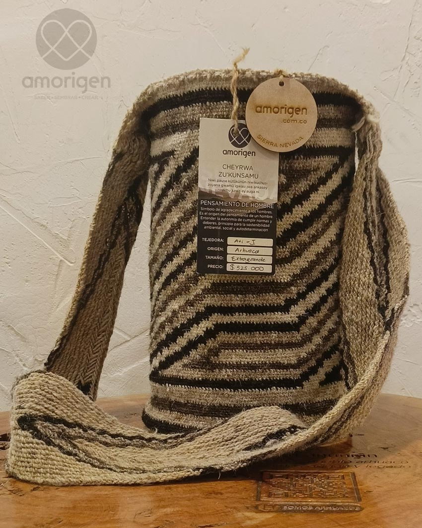 MOCHILA ARHUACA EXTRAGRANDE - PENSAMIENTO DEL HOMBRE