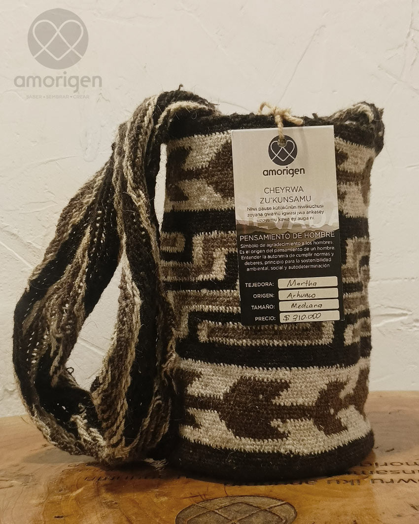 MOCHILA ARHUACA MEDIANA- PENSAMIENTO HOMBRE