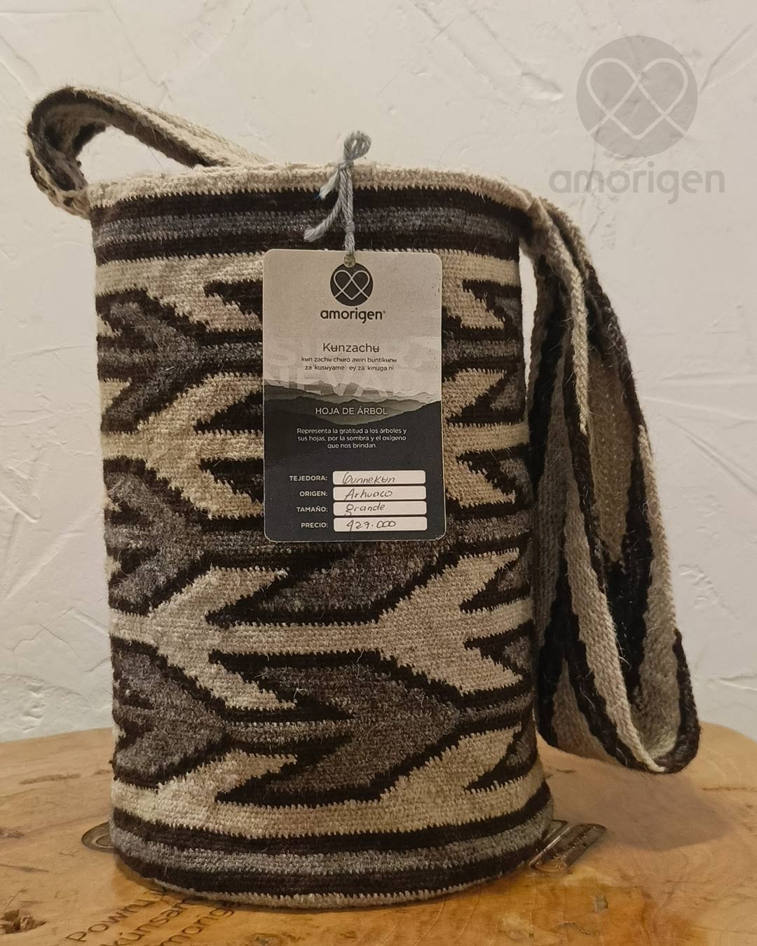 MOCHILA ARHUACA GRANDE - HOJAS DE ARBOL