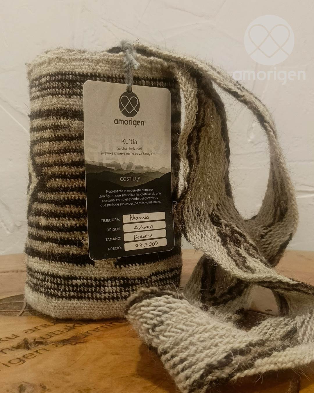 MOCHILA ARHUACA PEQUEÑA - COSTILLA