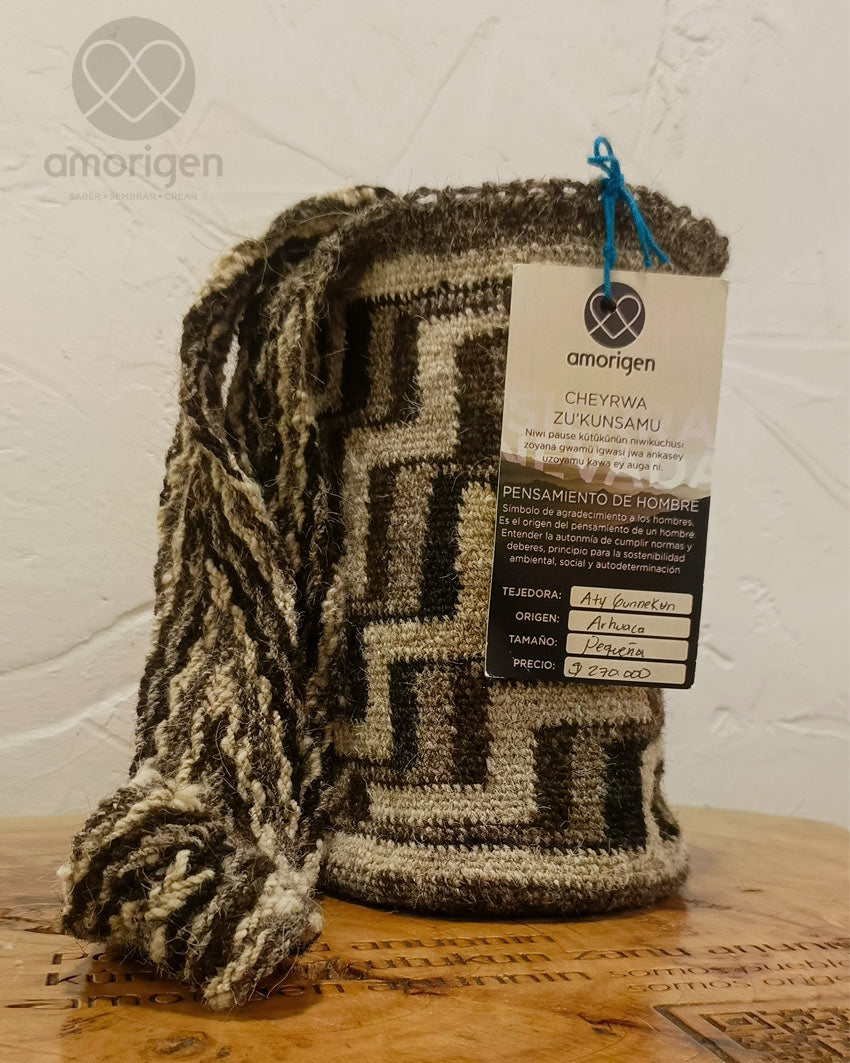 MOCHILA ARHUACA PEQUEÑA : PENSAMIENTO DEL HOMBRE